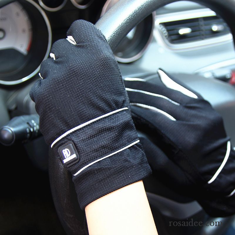 Handschuhe Herren Fahren Sonnenschutz Reiten Atmungsaktiv Outdoor Sommer Grau Dunkel