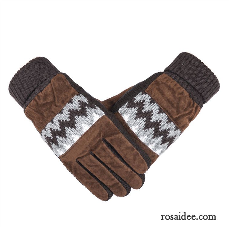 Handschuhe Herren Fahrrad Fahren Outdoor Motorrad Winter Kalte Rutschfest Schwarz