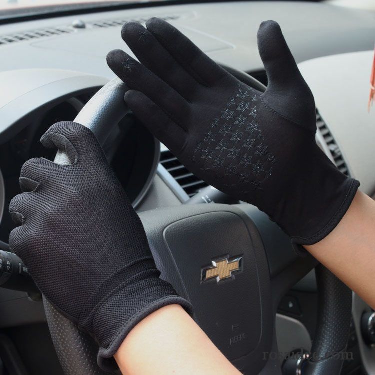 Handschuhe Herren Schlank Rutschfest Fahren Fahrrad Fahren Touchscreen Super Schwarz