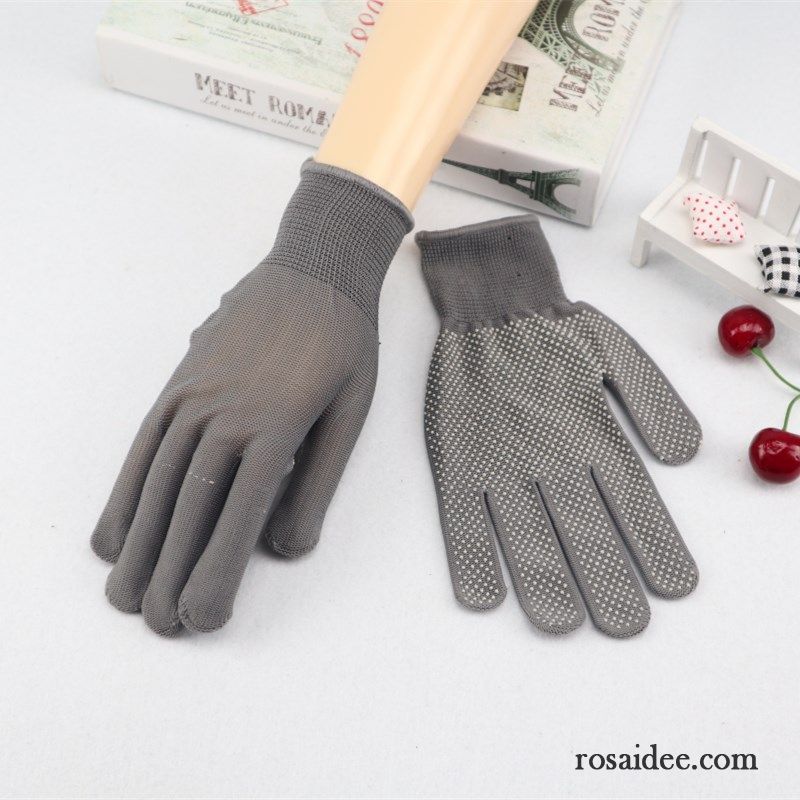 Handschuhe Herren Stretch Sonnenschutz Outdoor Rutschfest Sommer Frühling Schwarz