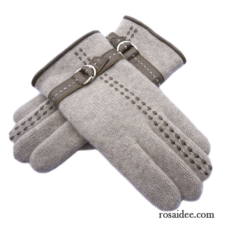 Handschuhe Herren Stricken Wolle Schafwolle Warm Halten Freizeit Winter Dunkel