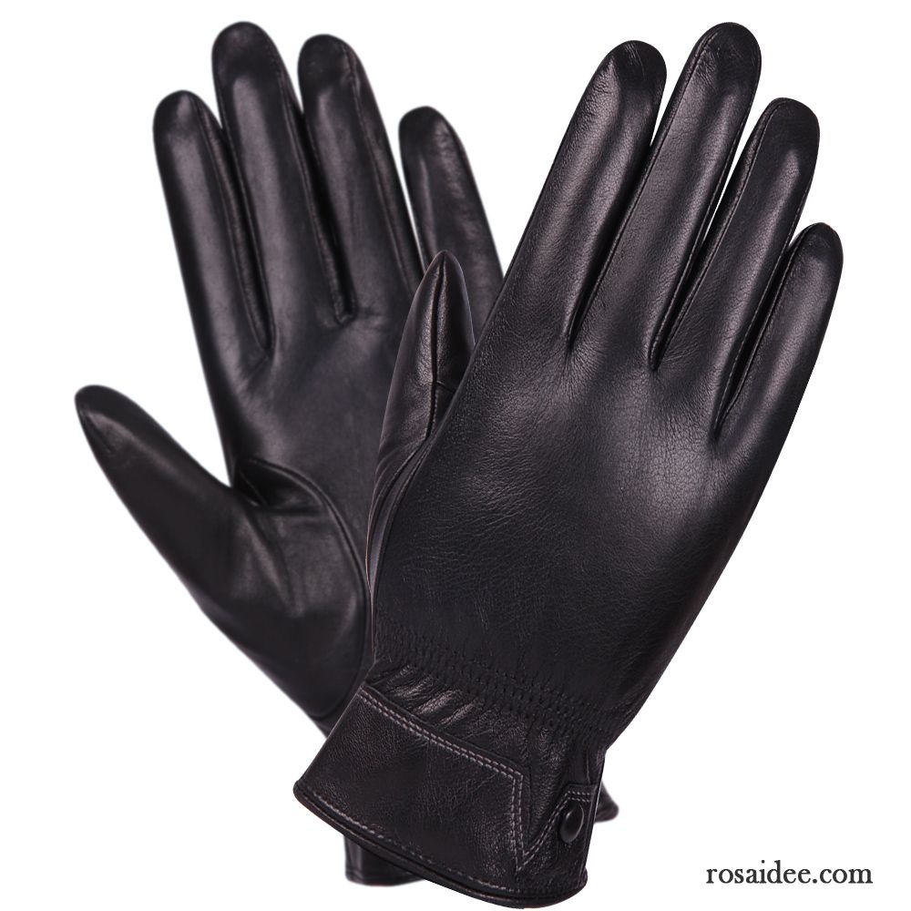 Handschuhe Herren Winter Samt Warm Halten Mode Fahren Herbst Schwarz