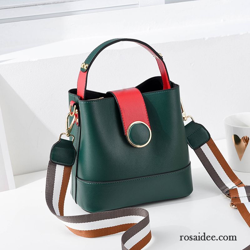 Handtaschen Damen Allgleiches Einfach Mode Messenger-tasche Das Neue Temperament Schwarz Rot