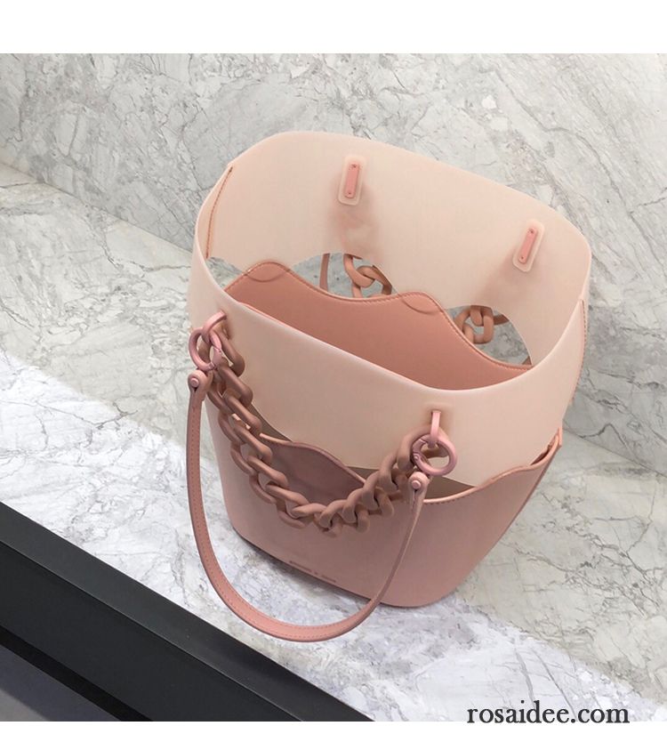 Handtaschen Damen Das Neue Kette Sommer Hohe Kapazität Hohl Rosa