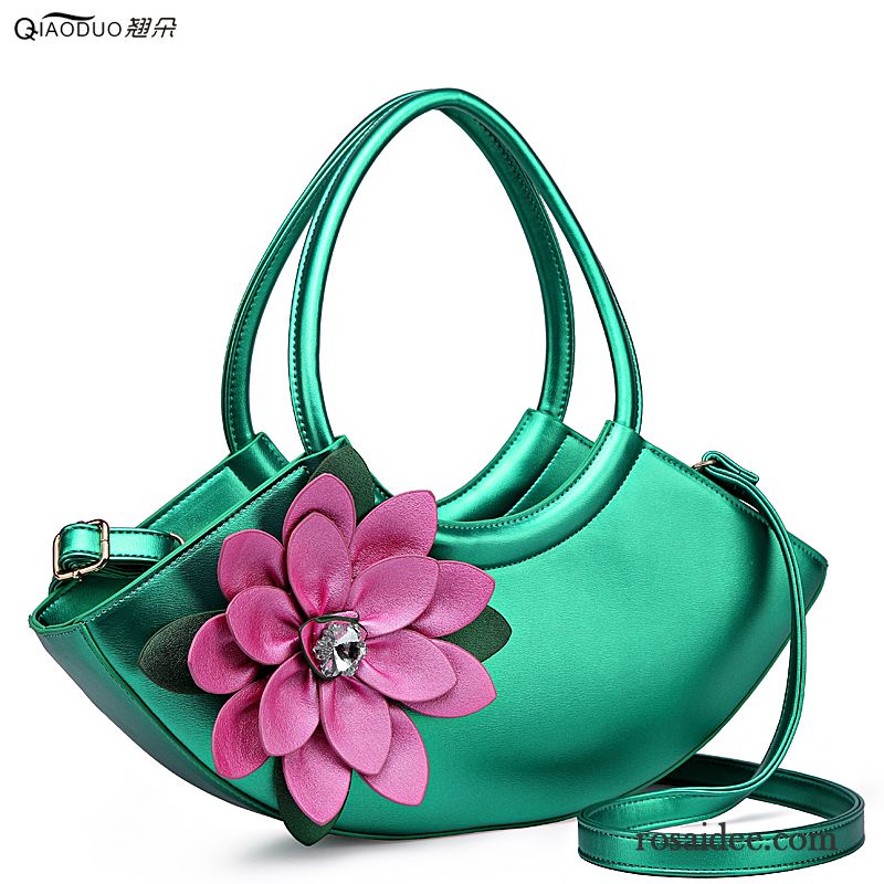 Handtaschen Damen Frühling Blumen Nachahmung Strass Das Neue Grün