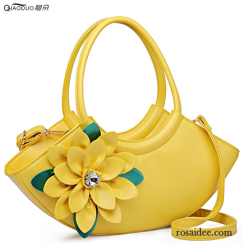 Handtaschen Damen Frühling Blumen Nachahmung Strass Das Neue Grün