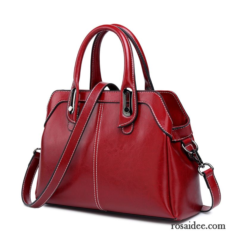 Handtaschen Damen Hohe Kapazität Leder Das Neue Mode Braun