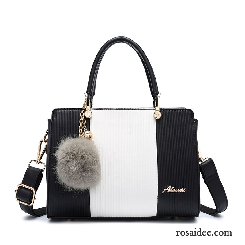 Handtaschen Damen Kaninchen-haar Hit Farbe Mode Das Neue Messenger-tasche Allgleiches Rosa Weiß