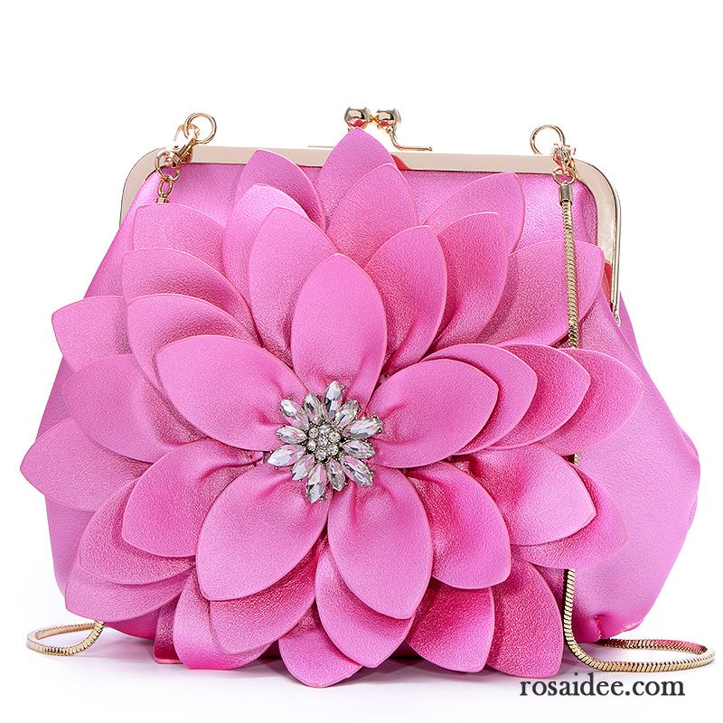 Handtaschen Damen Kette Hohe Kapazität Das Neue Frühling Mode Blumen Grün