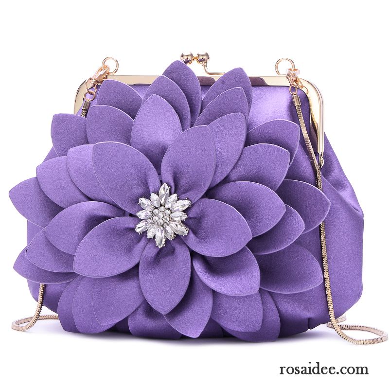 Handtaschen Damen Kette Hohe Kapazität Das Neue Frühling Mode Blumen Grün