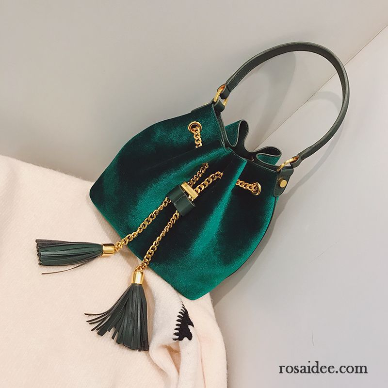 Handtaschen Damen Kette Messenger-tasche Das Neue Quaste Grün