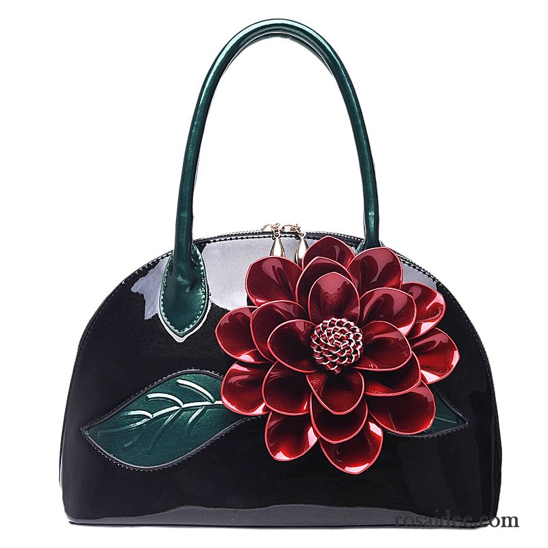 Handtaschen Damen Schalenpaket Mode Blumen Das Neue Süß Blau