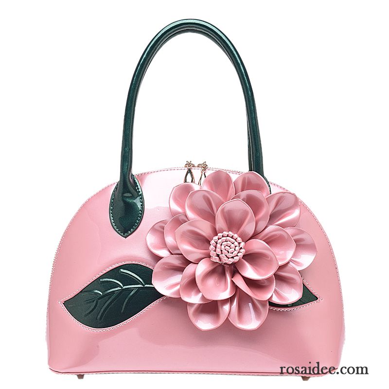 Handtaschen Damen Schalenpaket Mode Blumen Das Neue Süß Blau