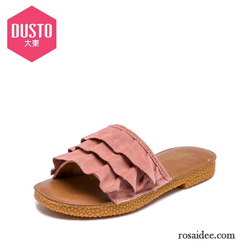 Hausschuhe Damen Neue Sommer Süß Pantolette Schwarz