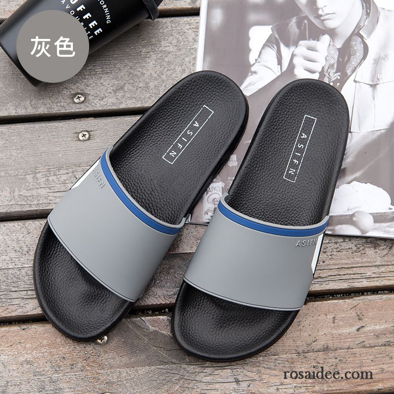 Hausschuhe Herren Dicke Sohle Sommer Lovers Rutschsicher Pantolette Weiche Sohle Sandfarben