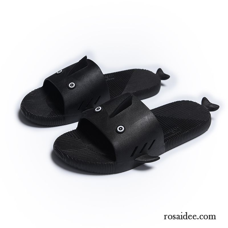 Hausschuhe Herren Karikatur Trend Sommer Rutschsicher Sandalen Schwarz