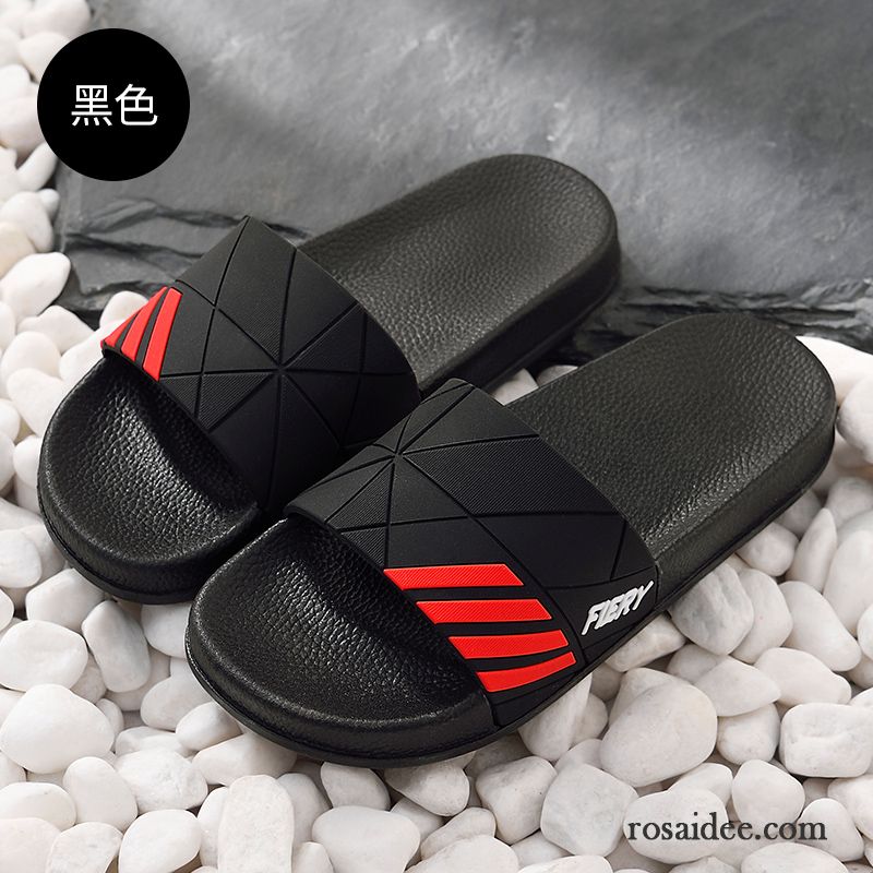 Hausschuhe Herren Mode Rutschsicher Sommer Pantolette Lovers Grau