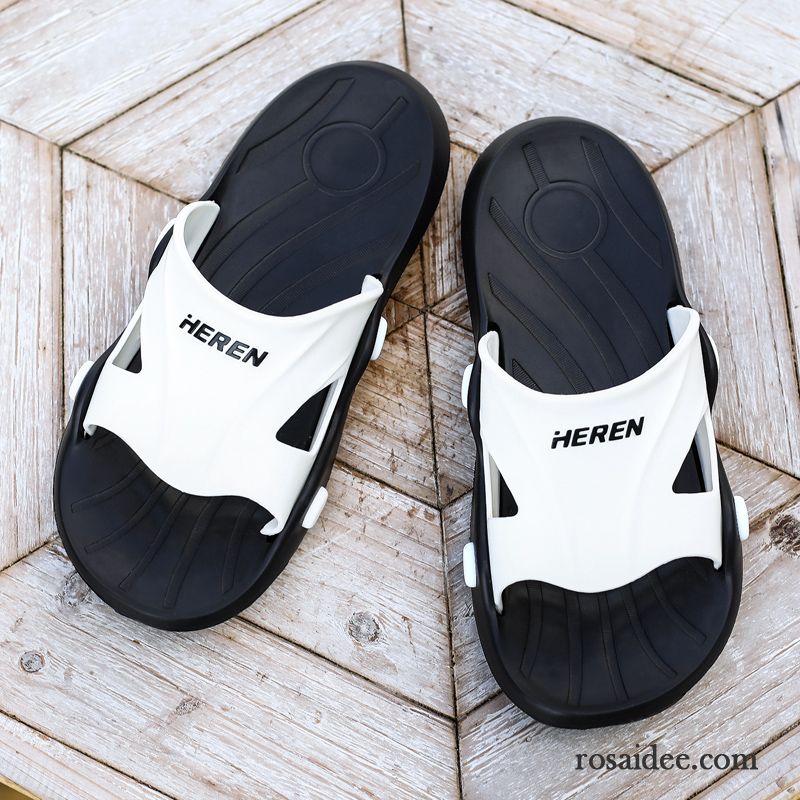 Hausschuhe Herren Pantolette Persönlichkeit Sandalen Rutschsicher Sommer Große Größe Braun