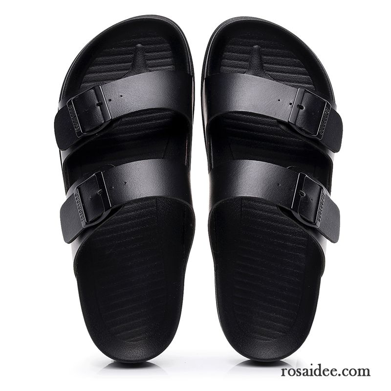 Hausschuhe Herren Sommer Casual Sandalen Rutschsicher Neue Mode Dunkelblau Sandfarben