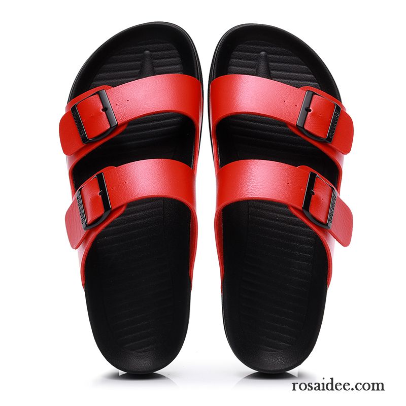 Hausschuhe Herren Sommer Casual Sandalen Rutschsicher Neue Mode Dunkelblau Sandfarben