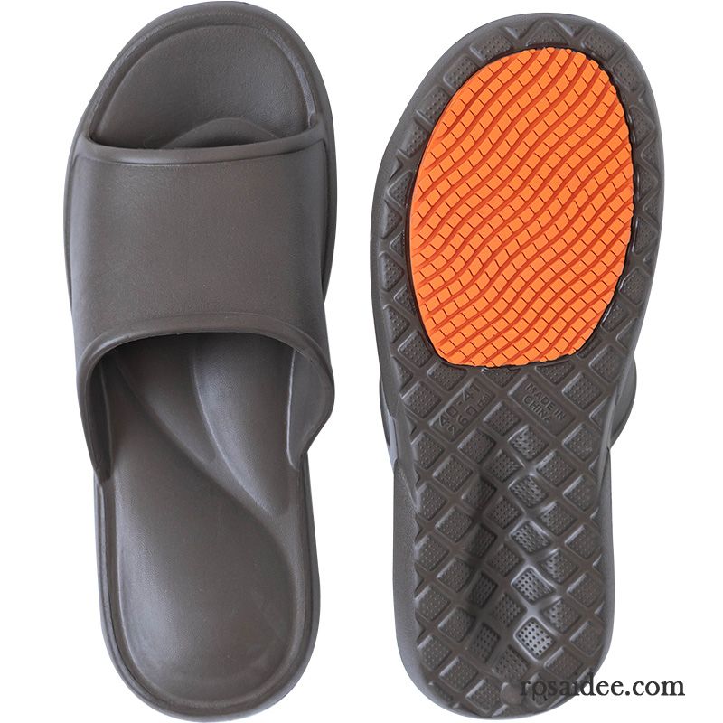 Hausschuhe Herren Sommer Pantolette Dicke Sohle Lovers Rutschsicher Schwarz