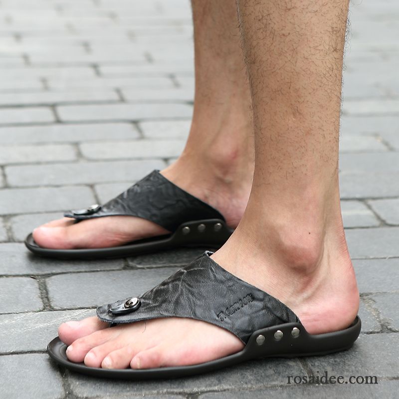 Hausschuhe Lustig Männer Sandalen Herren Sommer Strand Große Größe Schuhe Hausschuhe Casual Trend Echtleder Günstig