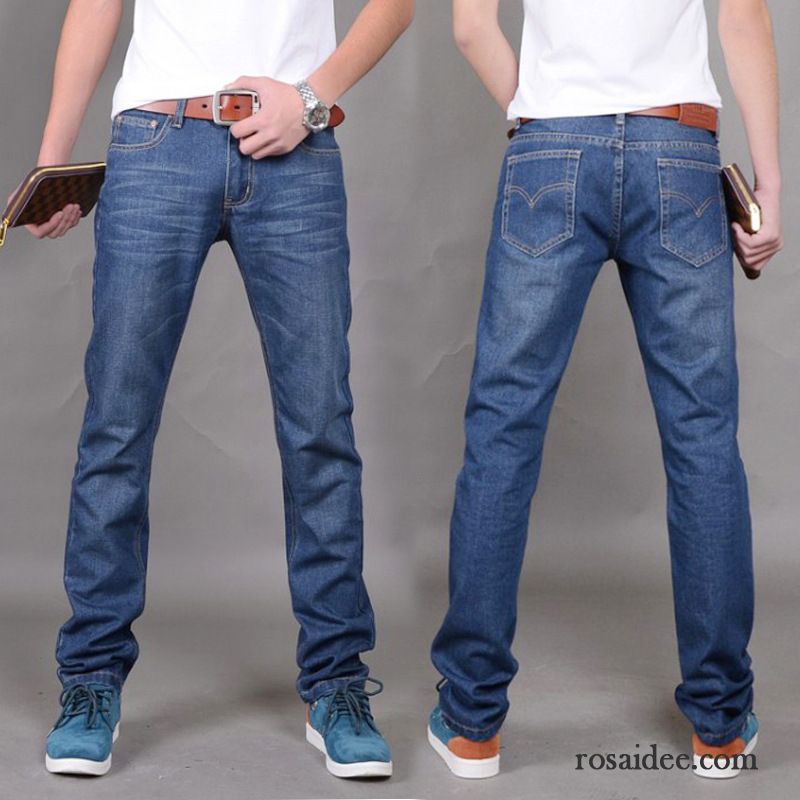 Herren Bootcut Jeans Günstig Hose Schlank Jugend Winter Herbst Jeans Gerade Herren Freizeit Lange