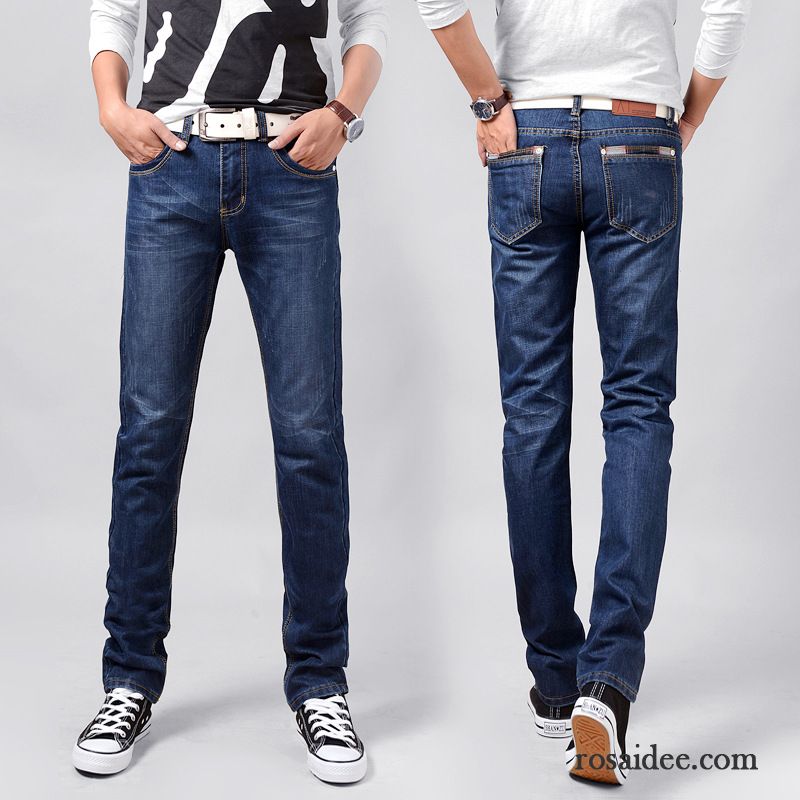 Herren Bootcut Jeans Günstig Hose Schlank Jugend Winter Herbst Jeans Gerade Herren Freizeit Lange