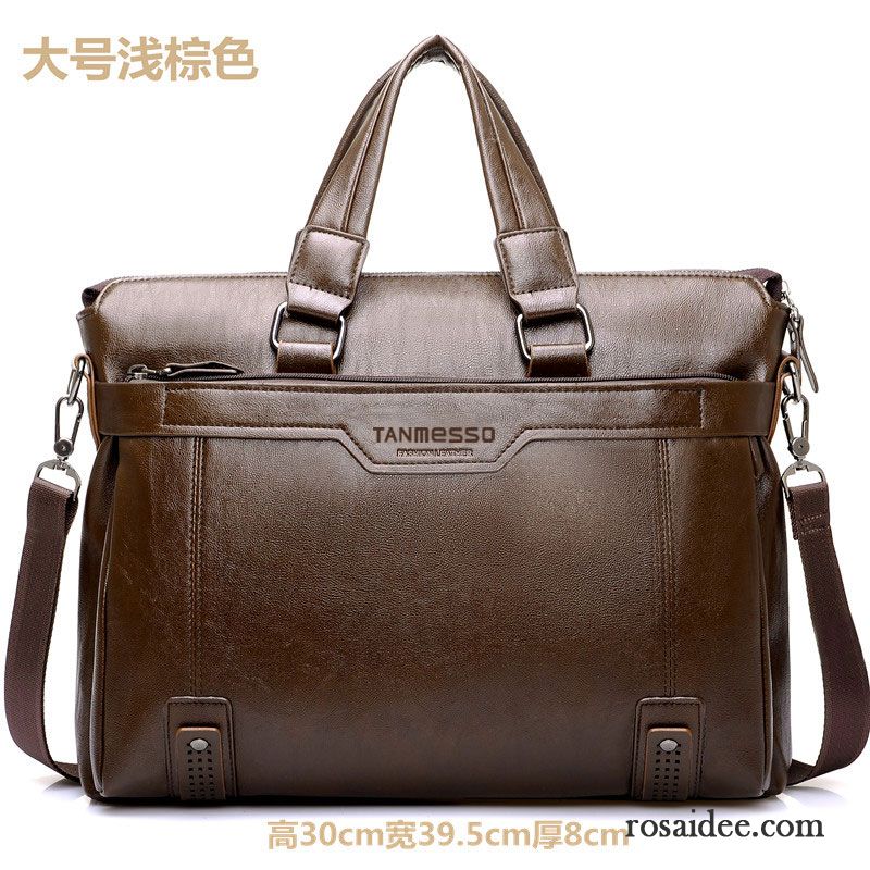 Herren Handtaschen Outlet Aktentasche Geschäft Kreuzung Herren Laptoptasche Handtaschen Freizeit Messenger-tasche Leder Kaufen