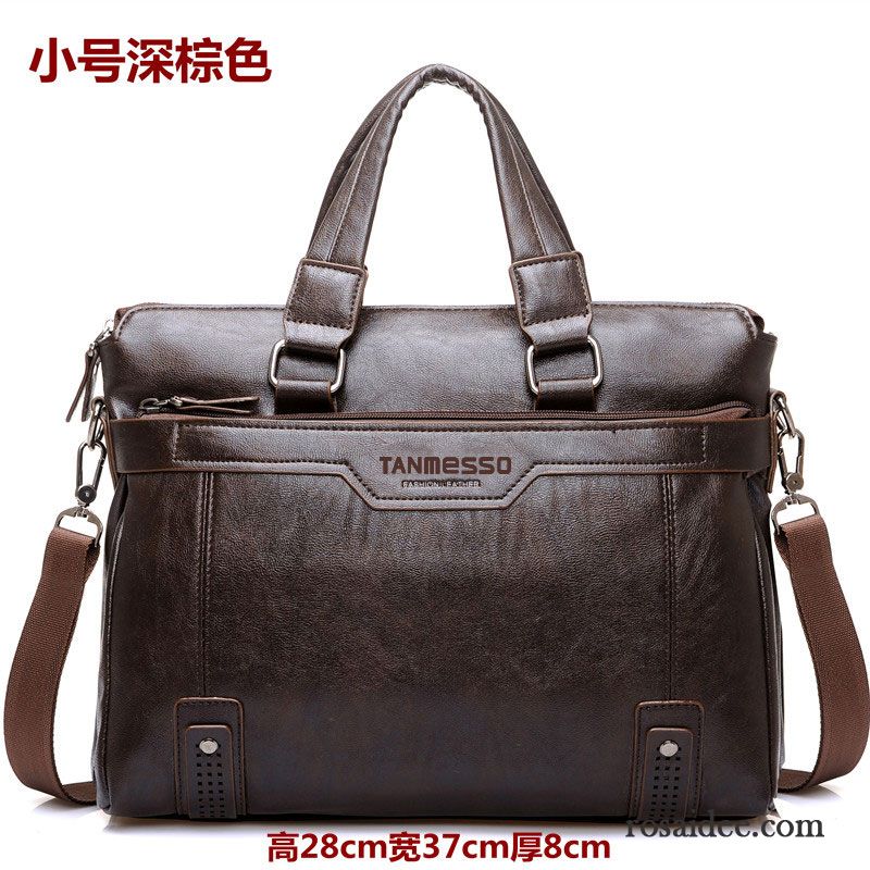 Herren Handtaschen Outlet Aktentasche Geschäft Kreuzung Herren Laptoptasche Handtaschen Freizeit Messenger-tasche Leder Kaufen