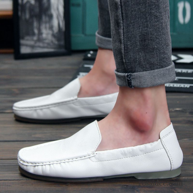 Herren Hausschuhe Sommer Slip-on Faul Schuhe Weiß Trend England Herbst Herren Lederschue Casual Kaufen