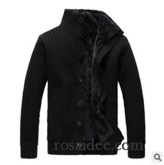 Herren Merino Pullover Pullover Herren Strickjacke Verdickung Mode Überzieher Plus Samt Winter Baumwolle Herbst Rabatt