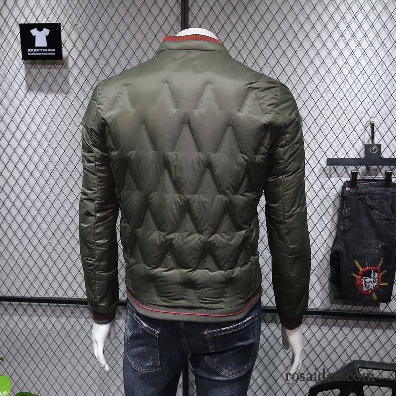 Herren Outdoorjacke Kurzer Absatz Trend Licht Freizeit Grün Warme Duck Nach Unten Stehkragen Weiß Herren Winter Überzieher Daunenjacke Kaufen