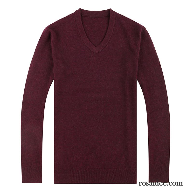 Herren Pullover Cashmere Rein Stricken Pullover Herren Wolle Lange Ärmel Winter Neue Herbst Strickwaren Billig