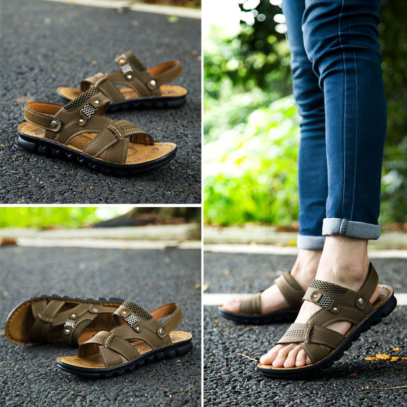 Herren Sandalen Zehenschlaufe Sommer Sandalen Schuhe Atmungsaktiv Neue Produkte Casual Herren Strand Sale