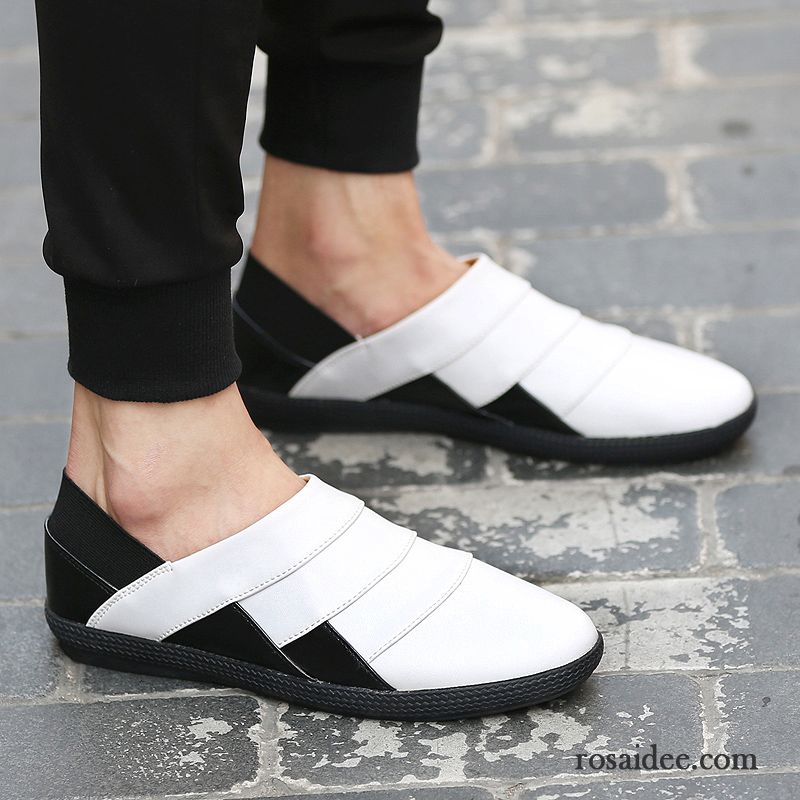 Herren Schnürer Schwarz Herren Herbst Lederschue Casual Schuhe Halbschuhe Sommer Trend Faul Günstig