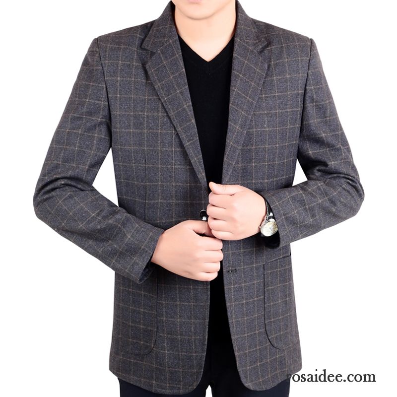 Herren Slim Fit Blazer Dünn Freizeit Herren Anzugjacke Feder Anzüg Herbst Günstig