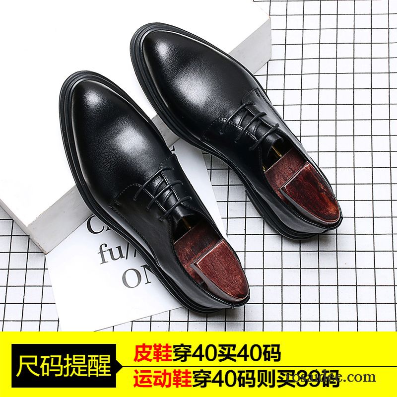 Herren Sommerschuhe Lederschue Lackleder Casual Herbst Schwarz Herren Spitze Geschäft Trend Echtleder Schuhe England Günstig