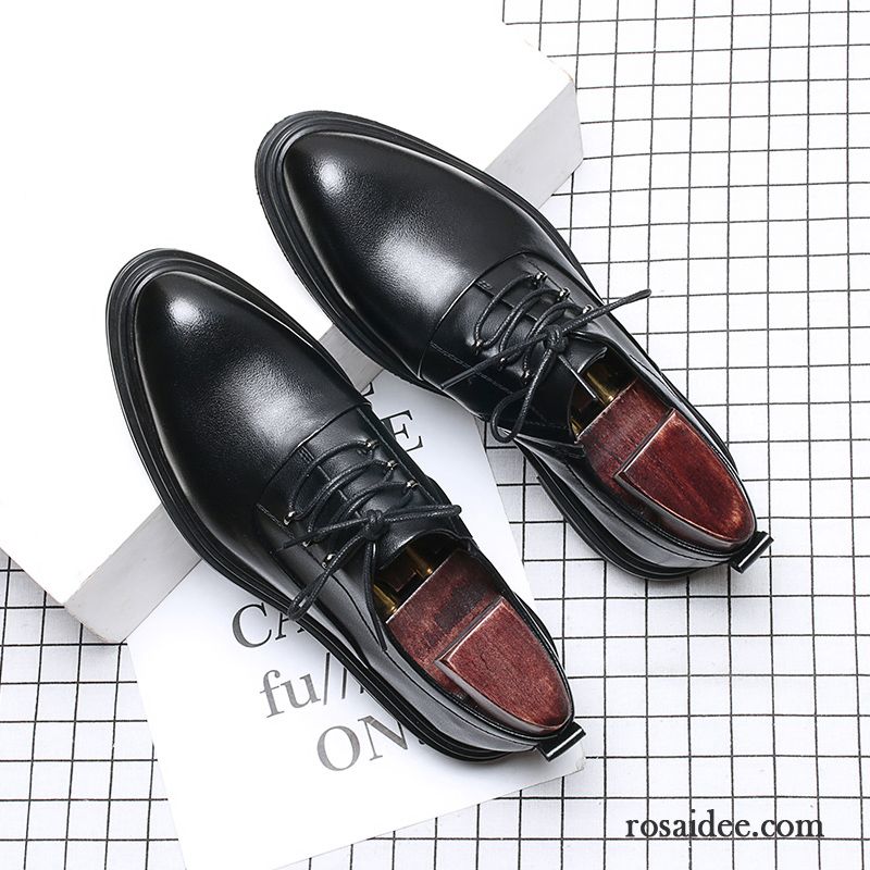 Herren Sommerschuhe Lederschue Lackleder Casual Herbst Schwarz Herren Spitze Geschäft Trend Echtleder Schuhe England Günstig