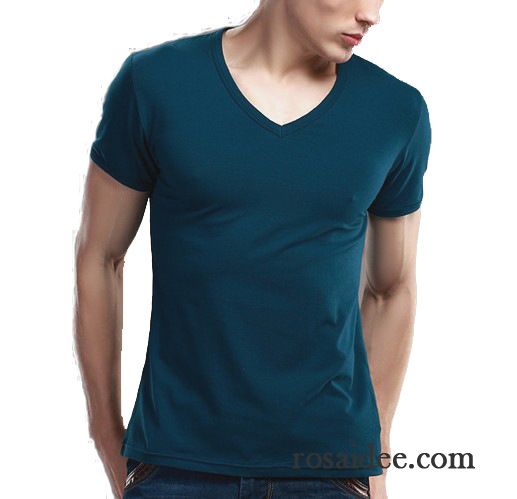 Herren T Shirt Unterhemd Fest Herren Baumwolle Rein T-shirts Schlank