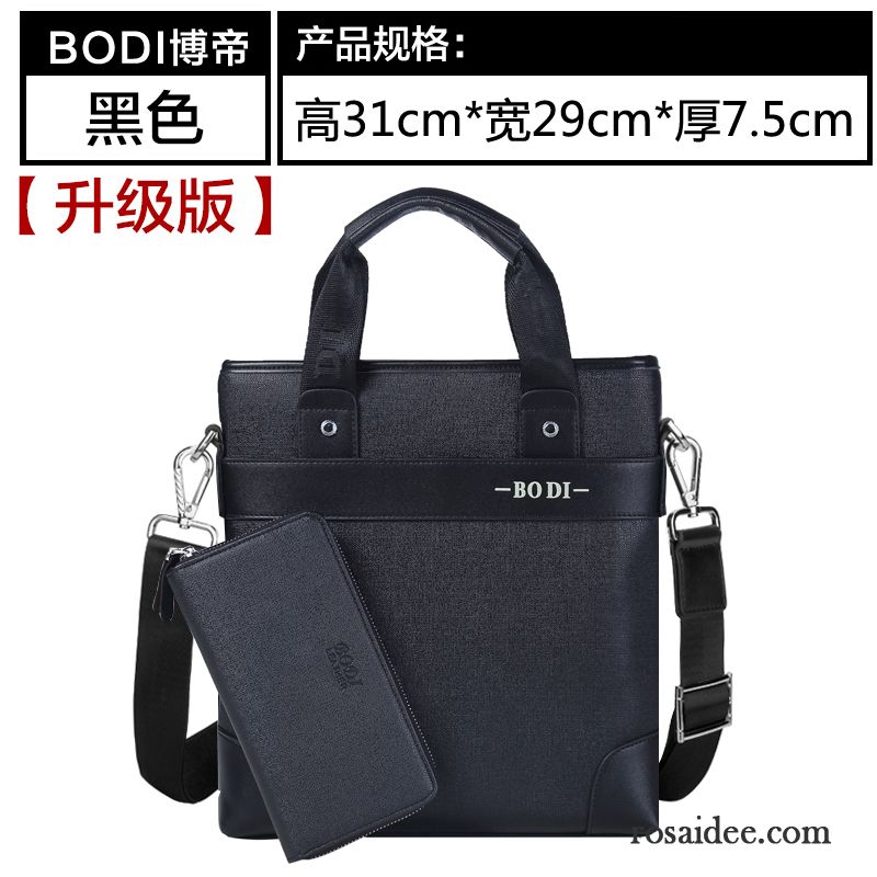 Herren Umhängetasche Leder Braun Herren Aktentasche Messenger-tasche Handtaschen Schultertaschen Freizeit Vertikaler Schnitt Leder Geschäft Günstig