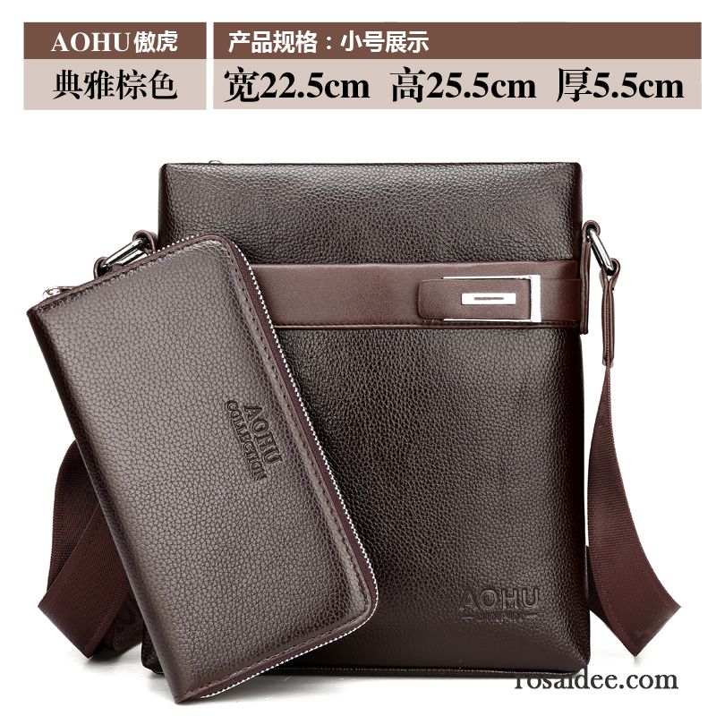 Herren Umhängetasche Leder Braun Messenger-tasche Taschen Geschäft Herren Rucksäck Freizeit Schultertaschen Leder Vertikaler Schnitt