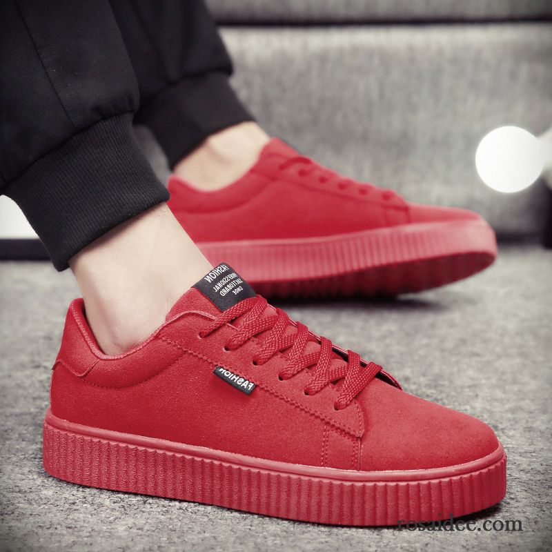 Herren Veloursleder Schuhe Casual Teenager Trend Allgleiches Herren Schuhe Tuch Schuhe Schüler Espadrille Feder Skaterschuhe Niedrig Billig