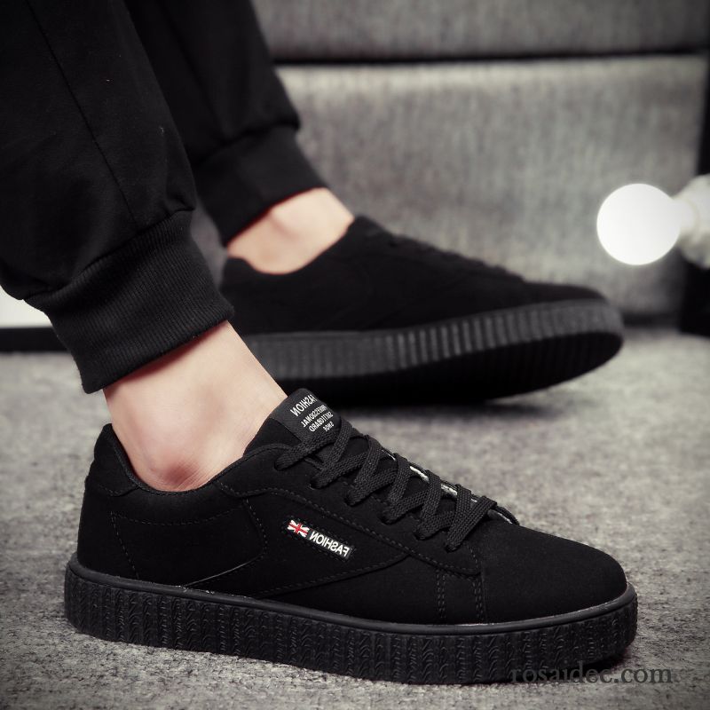 Herren Veloursleder Schuhe Casual Teenager Trend Allgleiches Herren Schuhe Tuch Schuhe Schüler Espadrille Feder Skaterschuhe Niedrig Billig