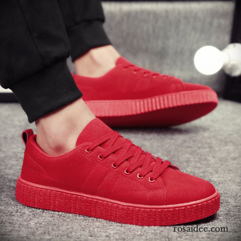 Herren Veloursleder Schuhe Casual Teenager Trend Allgleiches Herren Schuhe Tuch Schuhe Schüler Espadrille Feder Skaterschuhe Niedrig Billig