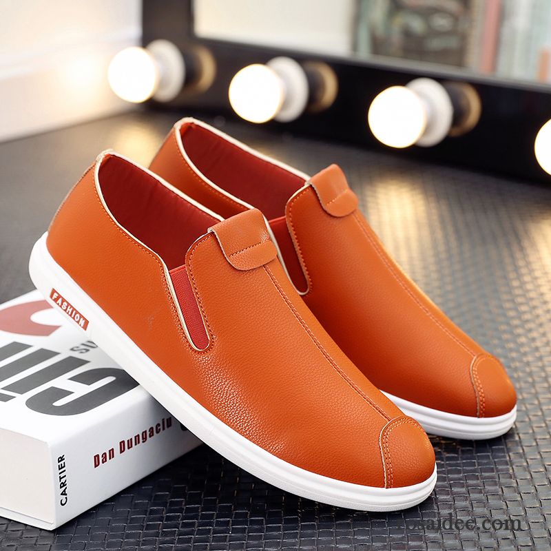 Herren Wildlederschuhe Casual Skaterschuhe Slip-on Feder Neue Faul Trend England Herren Günstig