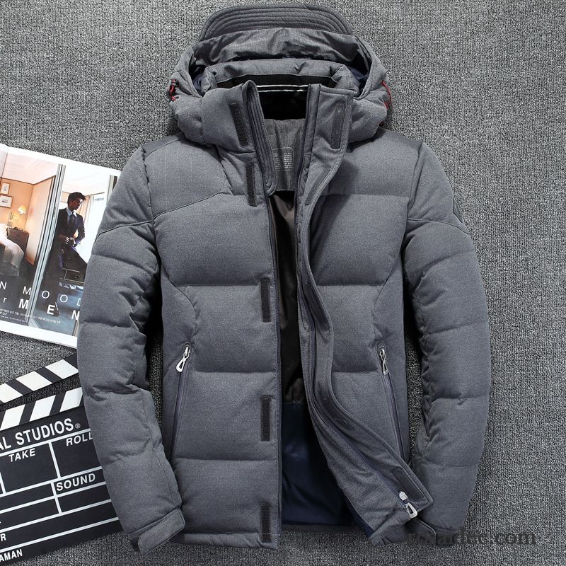 Herren Winterjacke Herren Winterkleidung Daunenjacke Rote Verdickung Langer Abschnitt Lose Warme Überzieher Rabatt