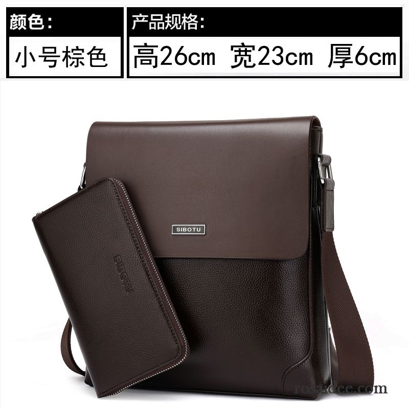 Hochwertige Aktentasche Leder Herren Aktentasche Rucksäck Taschen Freizeit Messenger-tasche Leder Trend Schultertaschen Vertikaler Schnitt Herren Geschäft Günstig