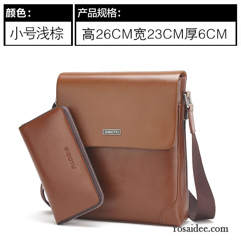 Hochwertige Aktentasche Leder Herren Aktentasche Rucksäck Taschen Freizeit Messenger-tasche Leder Trend Schultertaschen Vertikaler Schnitt Herren Geschäft Günstig