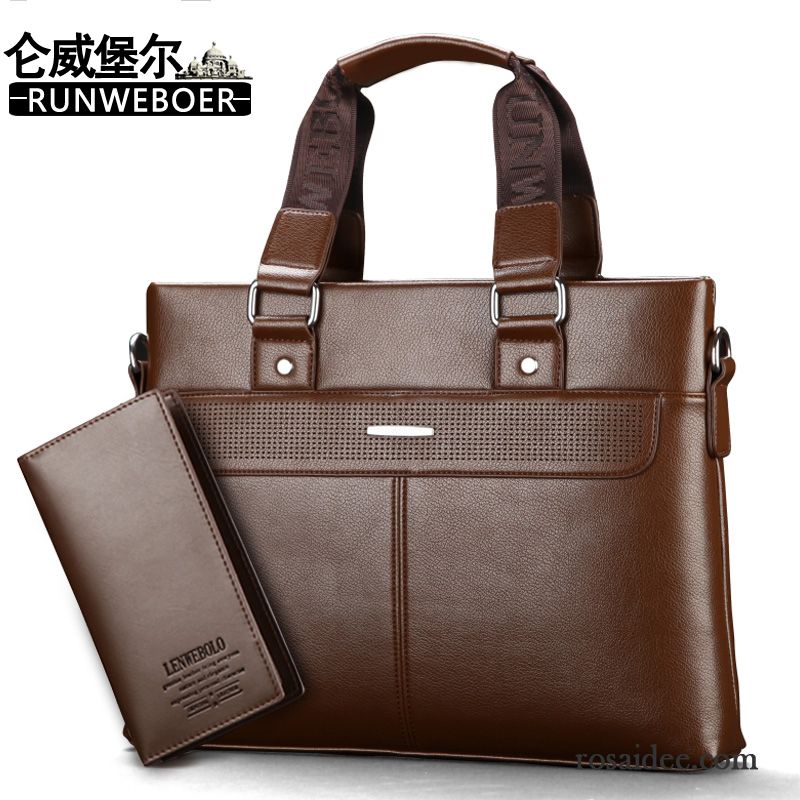 Hochwertige Ledertaschen Herren Herren Freizeit Handtaschen Geldbörse Leder Messenger-tasche Geschäft